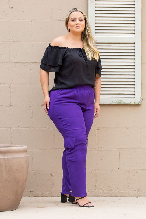 Calça Skinny Ingrid Plus Size ROXO