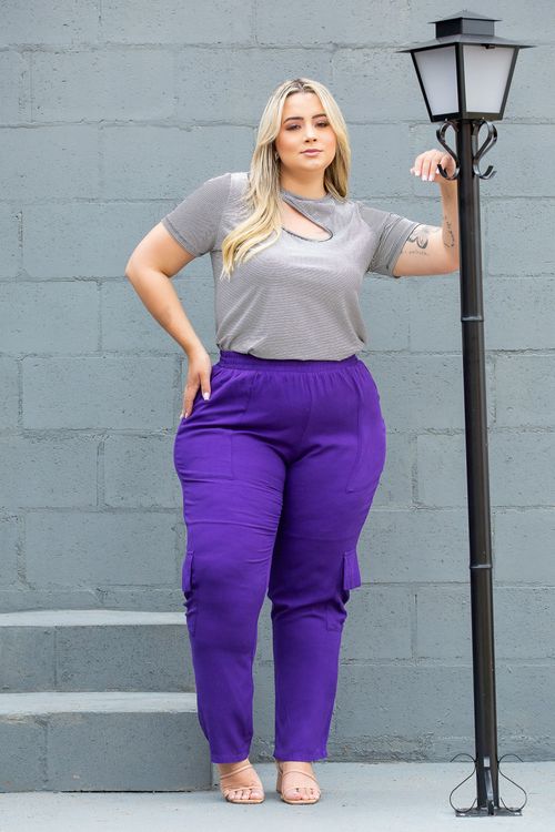 Calça Skinny Ingrid Plus Size ROXO