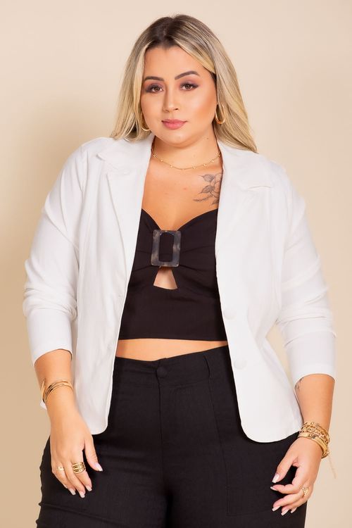 Blazer Camille Plus Size OFF WHITE