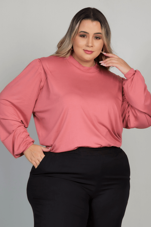 Blusa Urda Manga Longa Plus Size ROSE