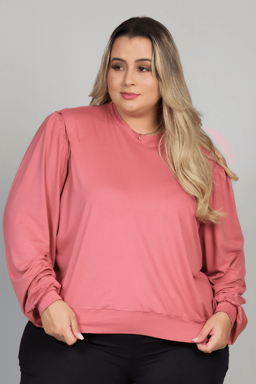Blusa Urda Manga Longa Plus Size ROSE