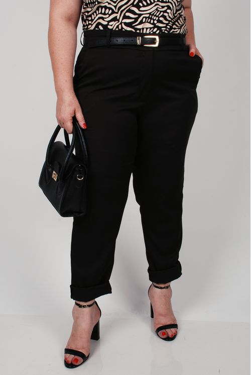 Calça alfaiataria plus size preto