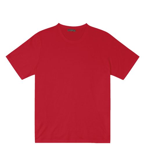 Camiseta Plus Size Meia Malha Maquinetada Diametro Vermelho