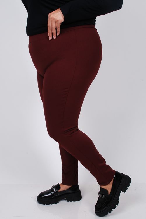 Calça legging fitiness plus size vinho