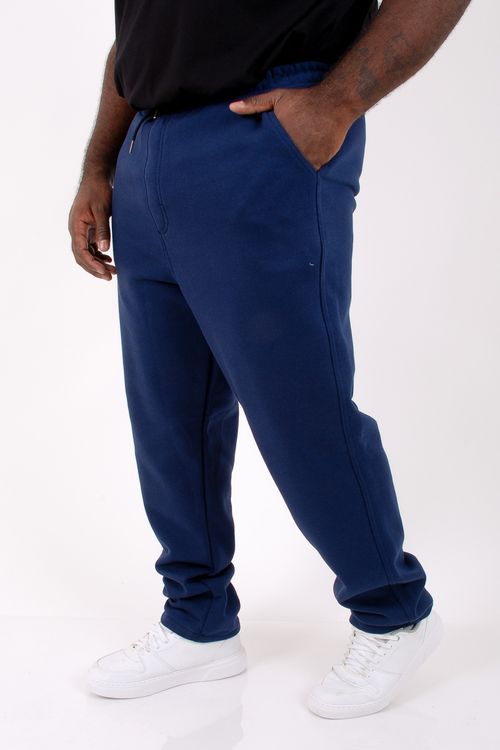 Calça masculina moletom felpado azul marinho
