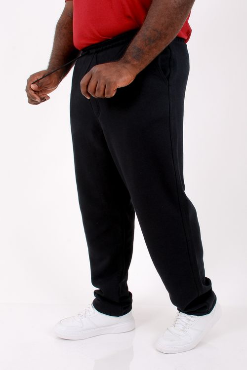 Calça masculina moletom felpado preto