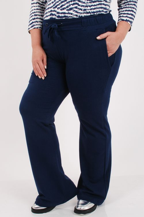 calça flare moletinho elastano azul marinho