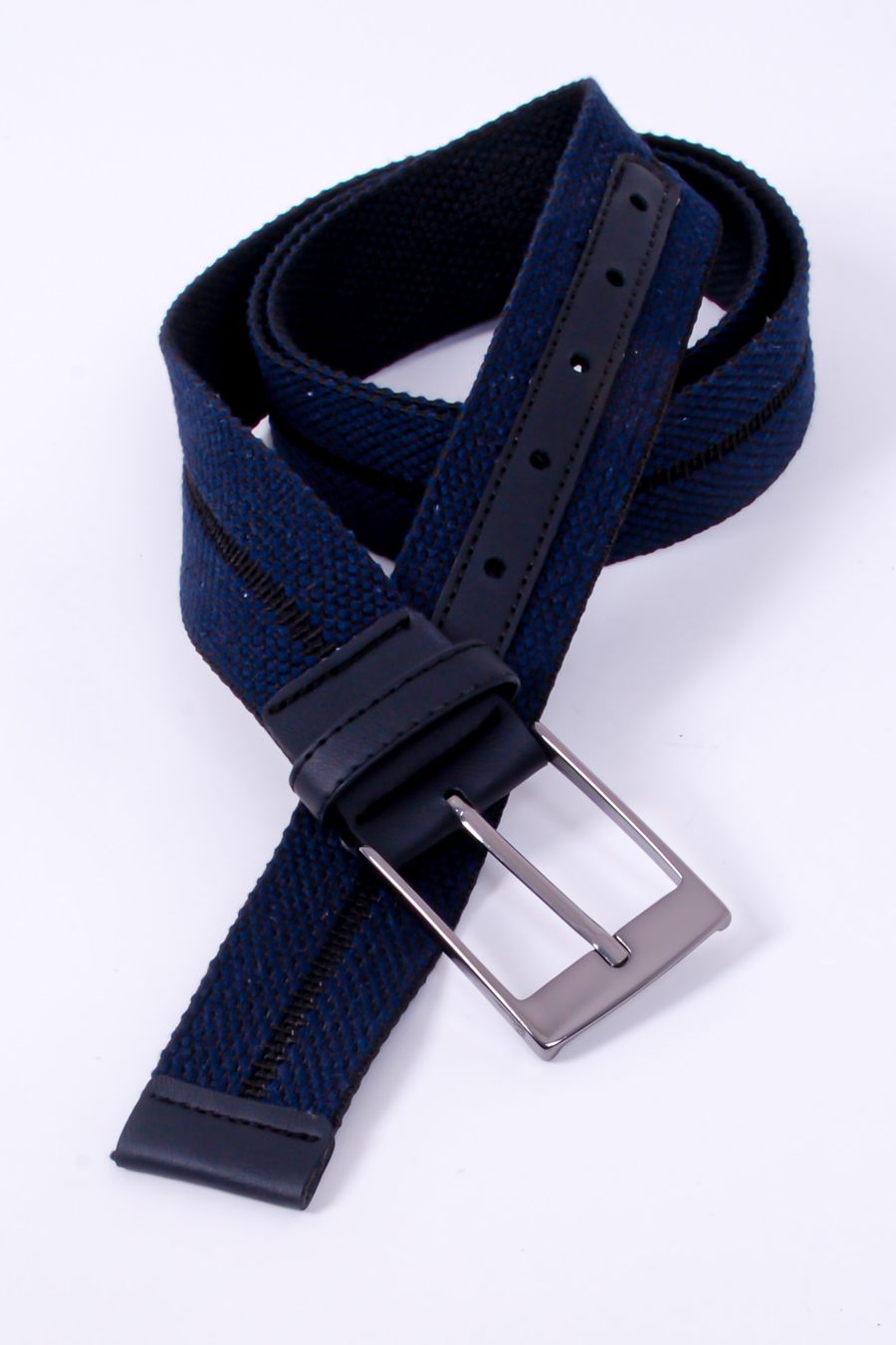 Cinto cadarço com detalhe masculino azul marinho