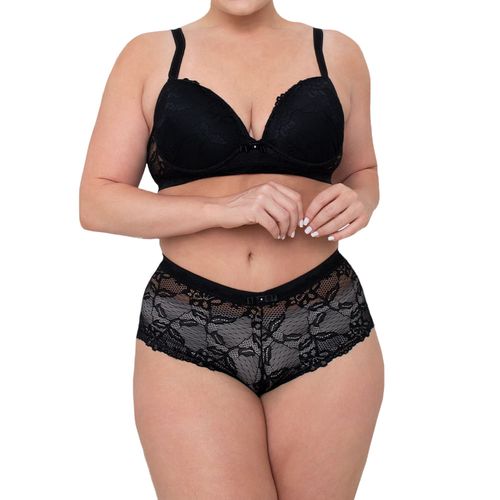 Conjunto Bojo Plus Size Poliamida Renda Caleçon