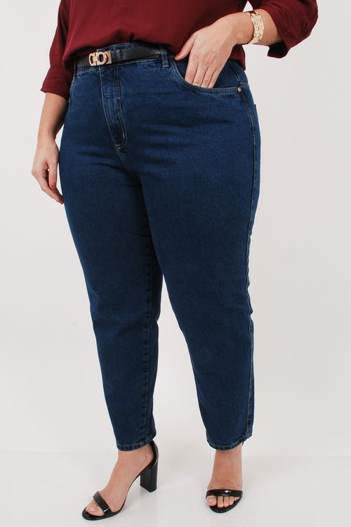 Calça mom jeans feminina jeans blue