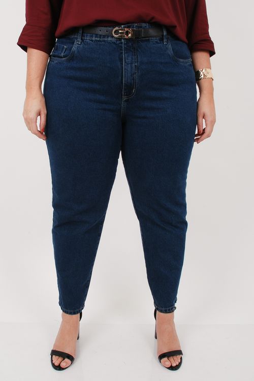 Calça mom jeans feminina jeans blue