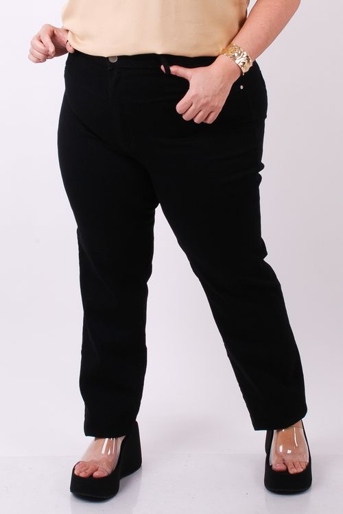 Calça reta black jeans com elastano feminina