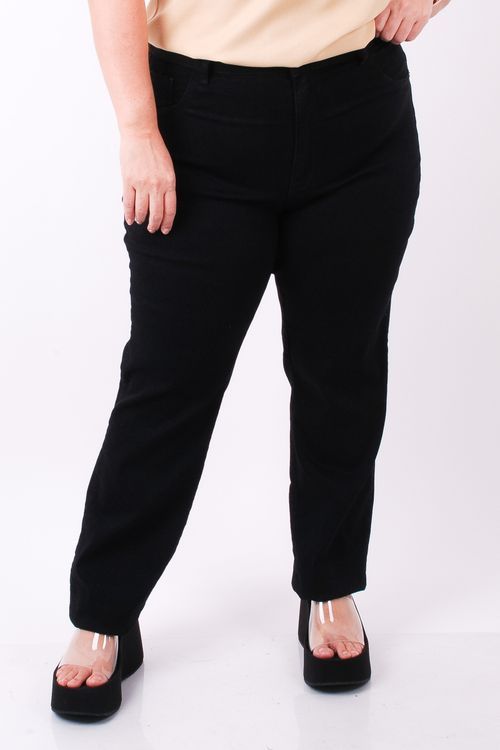Calça reta black jeans com elastano feminina