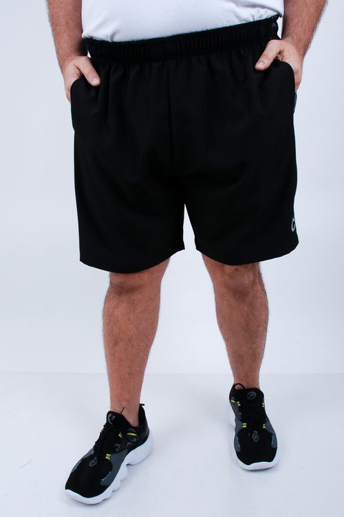 Bermuda esportiva com detalhe nas laterais preto