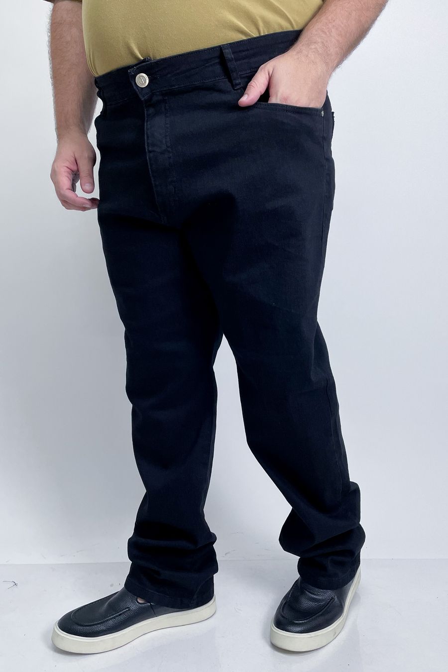 Calça reta black jeans masculina jeans black