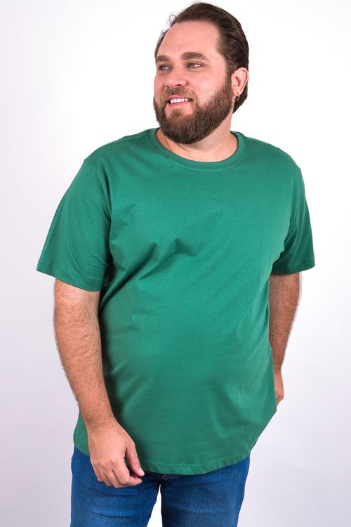 Camiseta básica masculina plus size verde