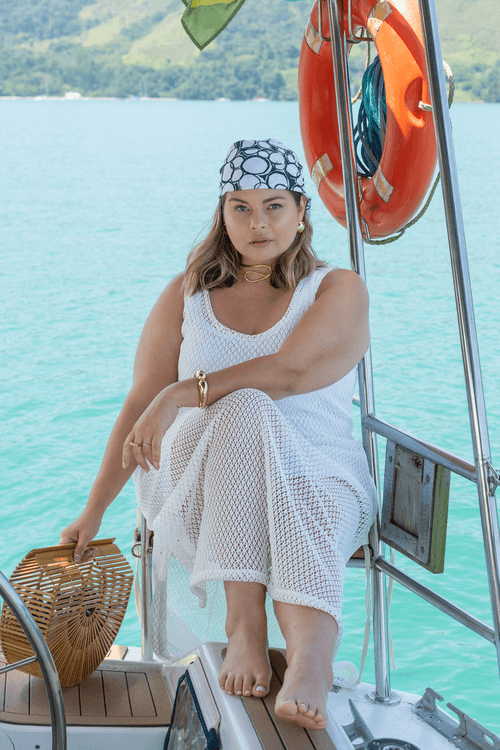 Vestido Longo Tela Dalia Plus Size BRANCO