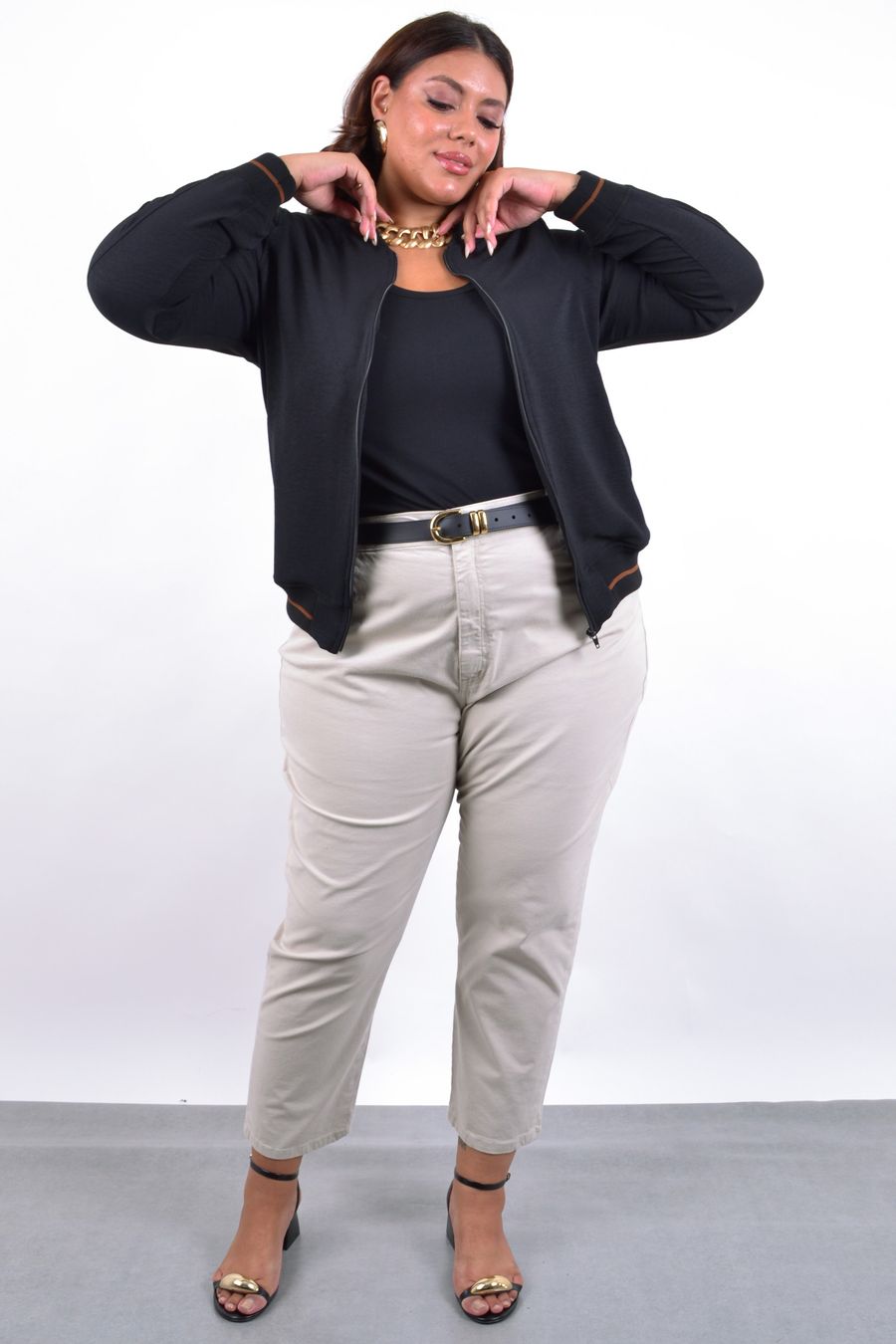Jaqueta bomber feminina preto