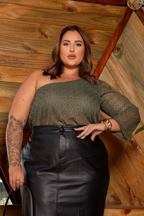 Saia Longa Courino Samantha Plus Size PRETO