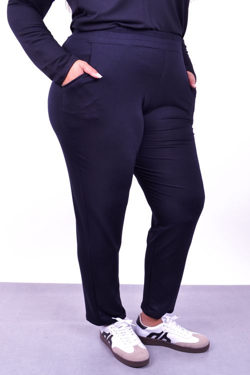 Calça de moletinho plus size preto