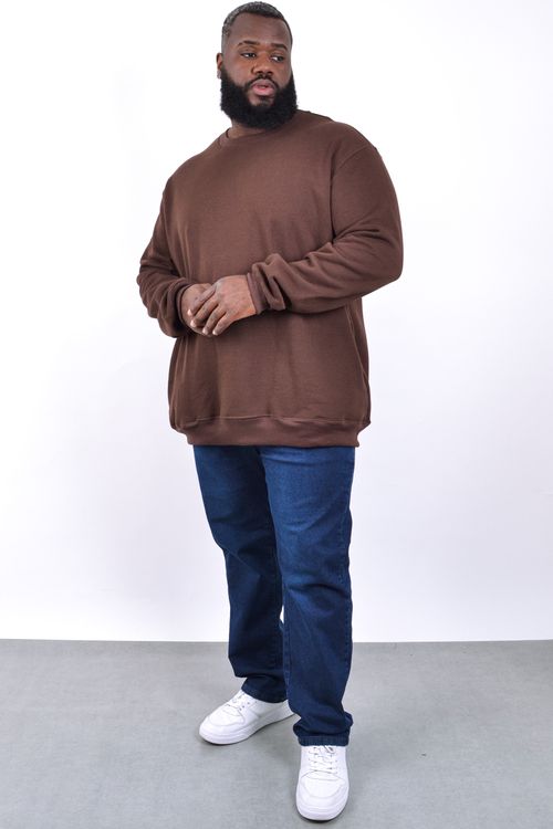 Blusão moletom fechado masculino marrom