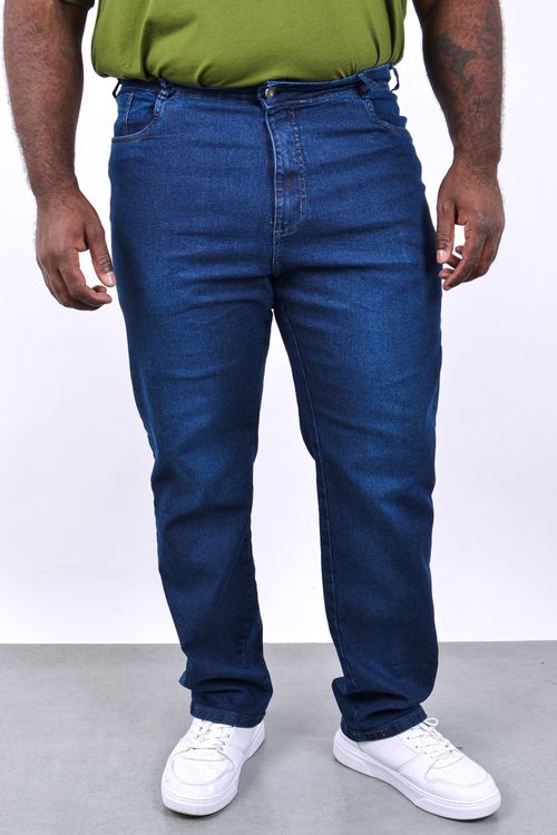 Calça reta masculina blue jeans com elastano jeans blue