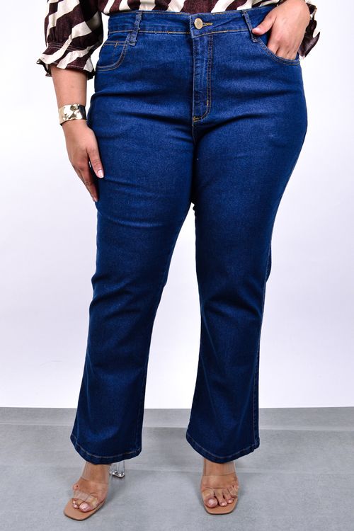 Calça boot cut jeans feminina jeans blue