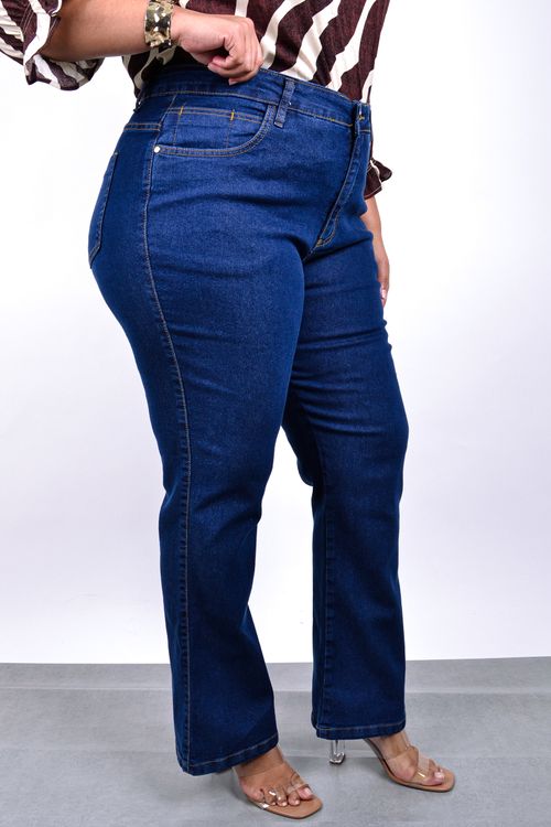 Calça boot cut jeans feminina jeans blue
