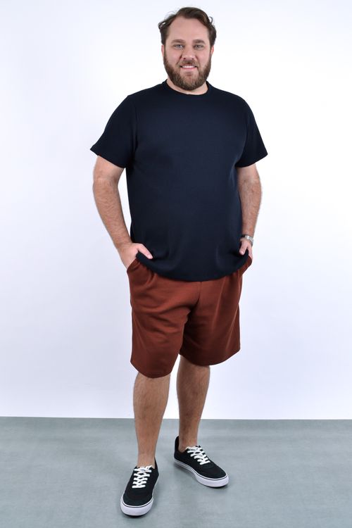 Camiseta malha waffle manga curta masculina preto
