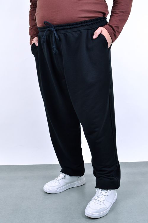 Calça jogger moletom sem felpa masculino preto
