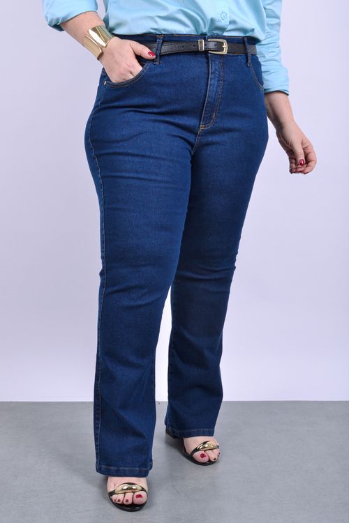 Calça boot cut jeans feminina jeans blue