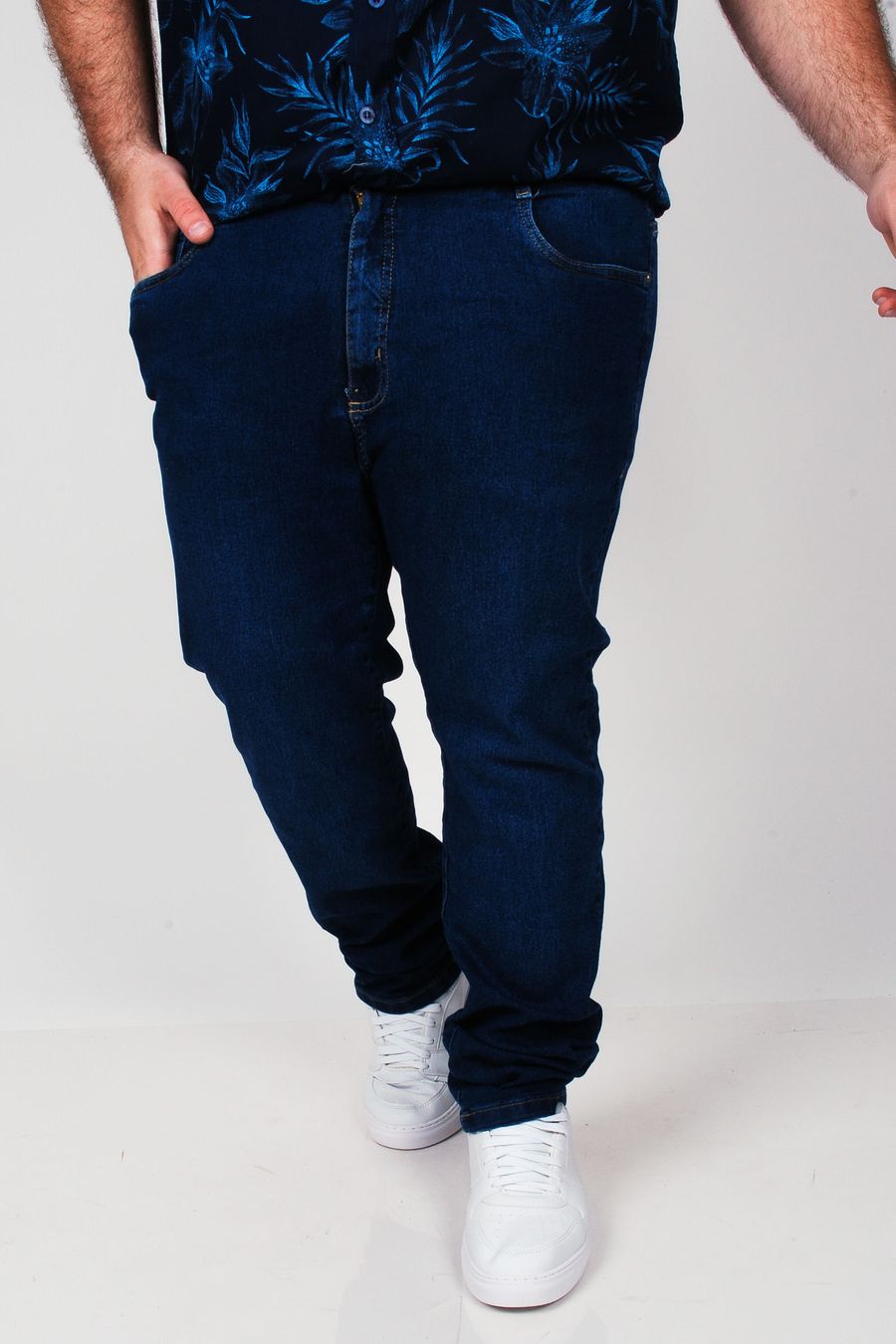 Calça skinny blue jeans plus size jeans blue