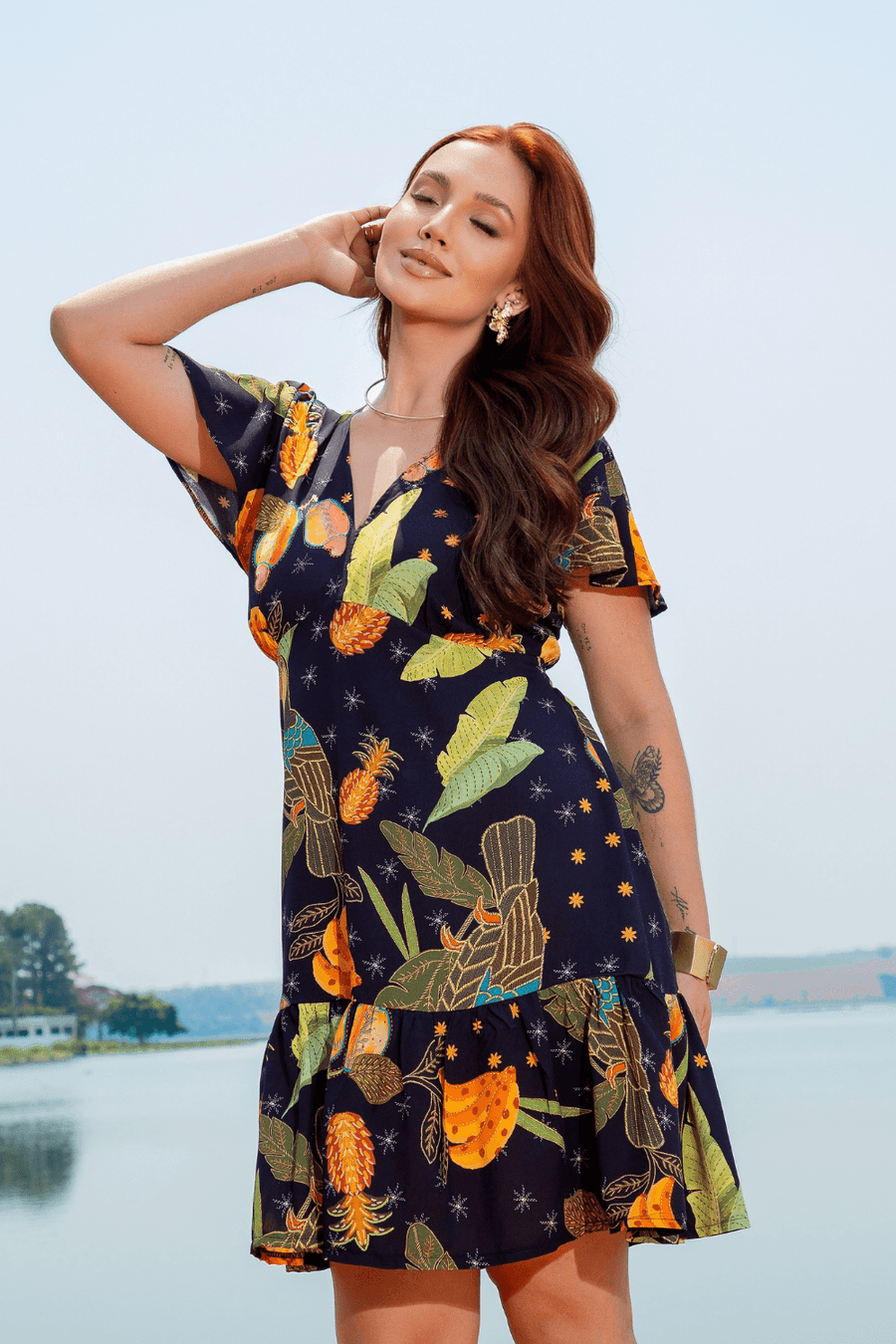 Vestido Curto Giulia Plus Size PRETO