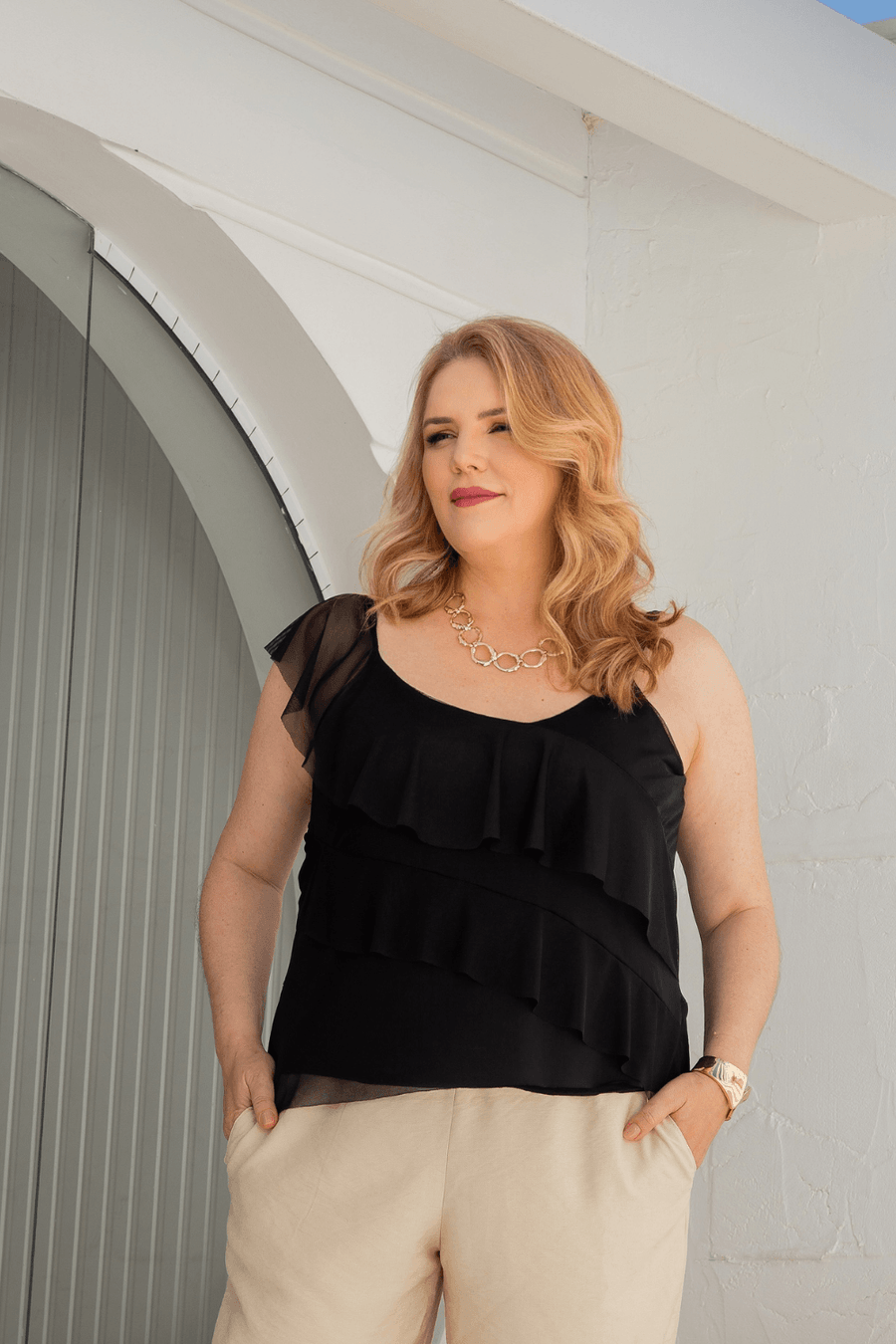 Blusa Tule Plus Size PRETO