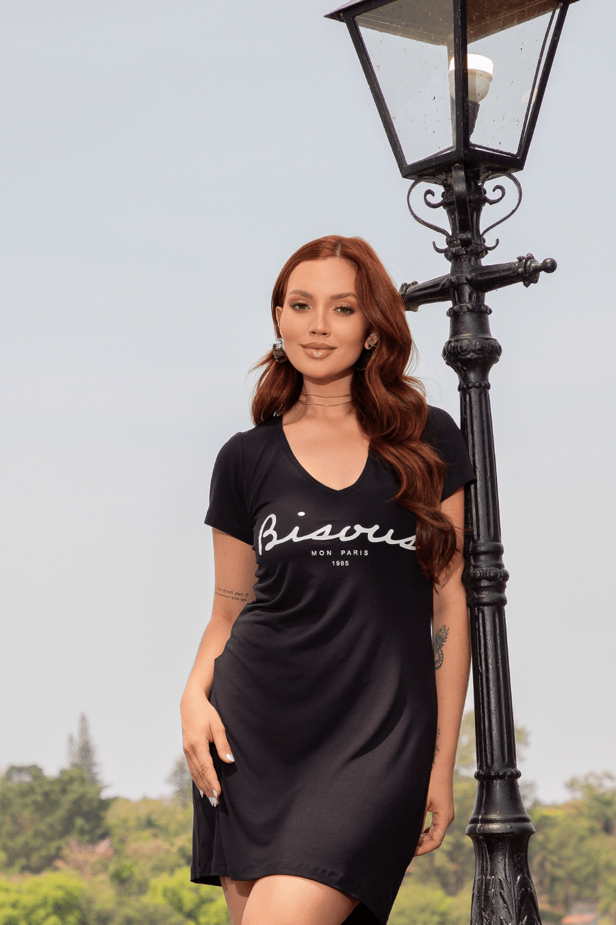 Vestido Curto Claudia Plus Size PRETO