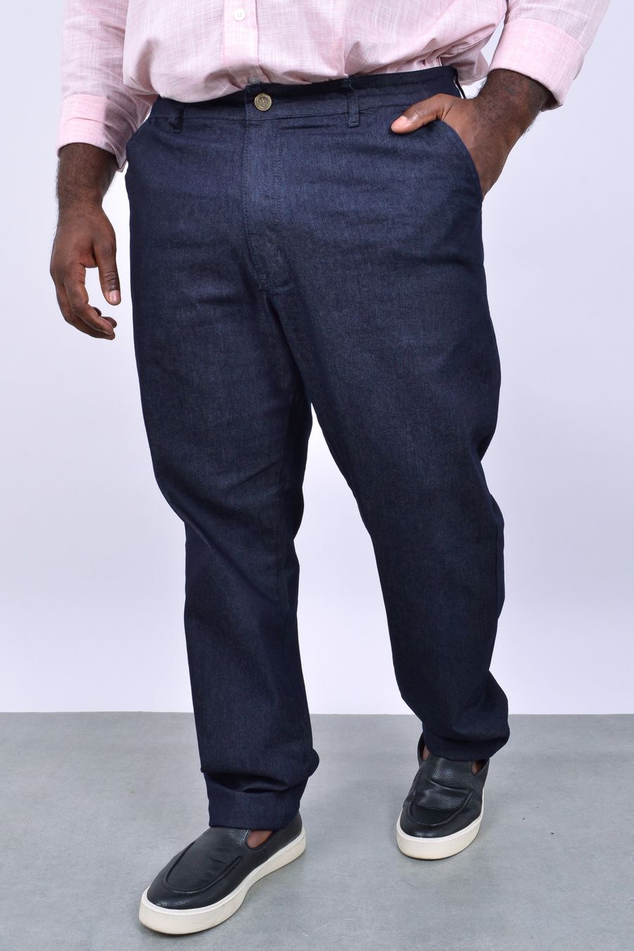 Calça masculina chino jeans jeans blue