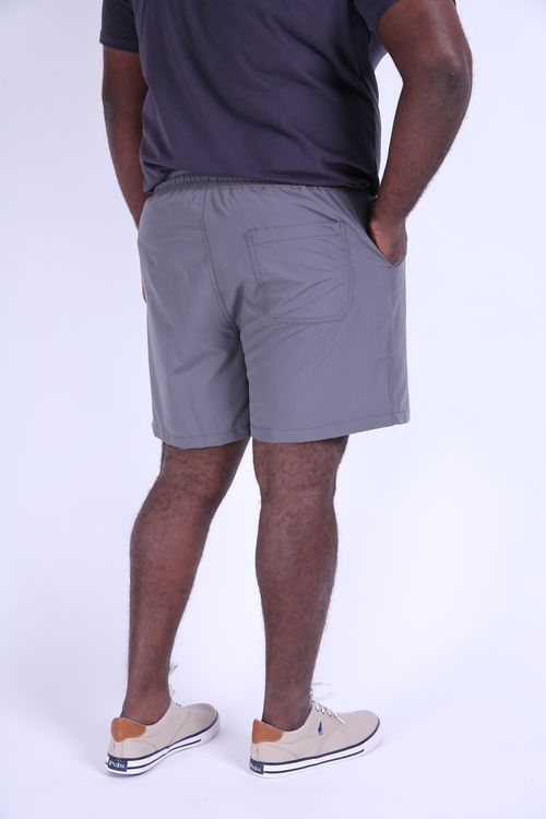 Short tactel plus size cinza