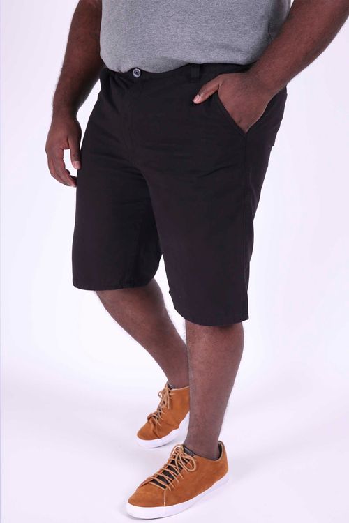 Bermuda color plus size preto