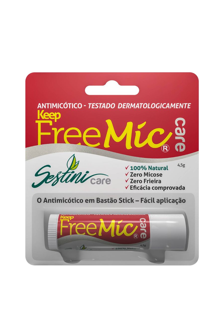 Antimicótico em bastão stick  100% natural keep freemic azul