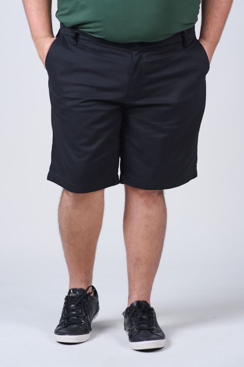 Bermuda chino plus size preto