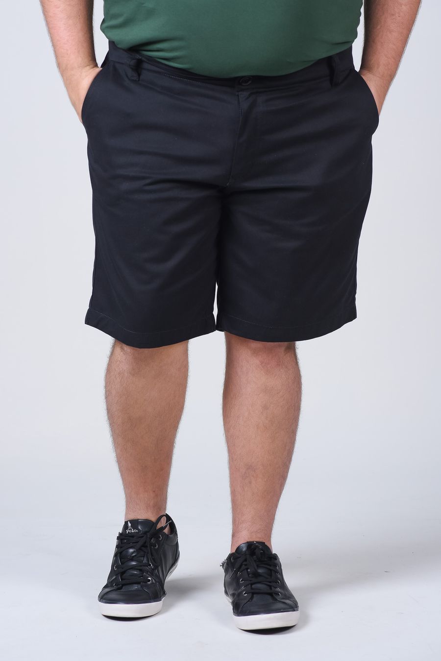 Bermuda chino plus size preto
