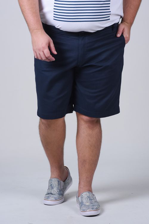 Bermuda chino plus size azul