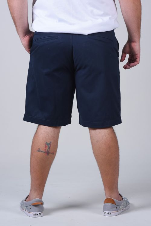 Bermuda chino plus size azul