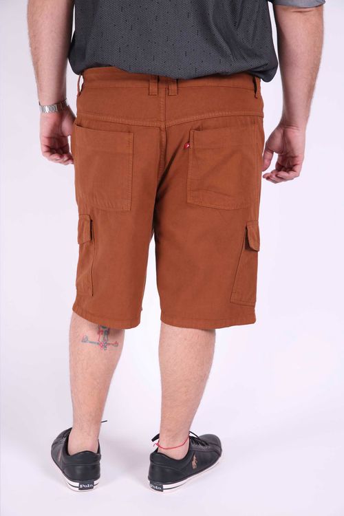 Bermuda sarja básica plus size  caramelo