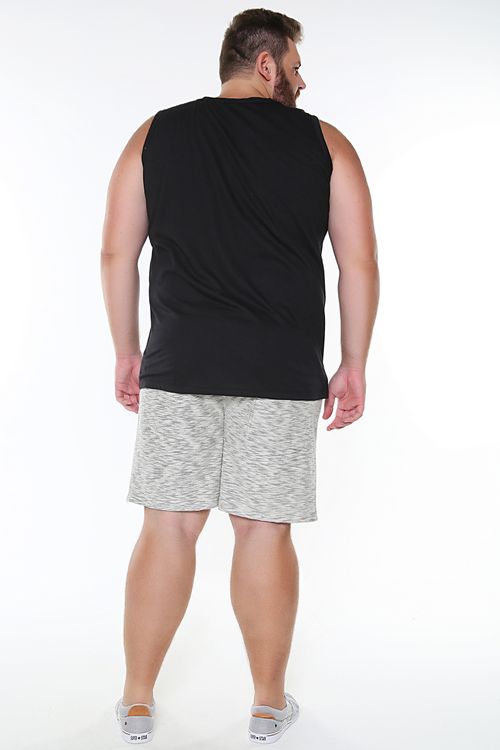 Bermuda de moletom plus size bege