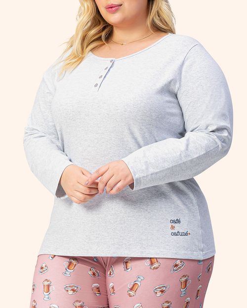 Pijama Feminino Plus Size  Lua Encantada Café & Cafuné