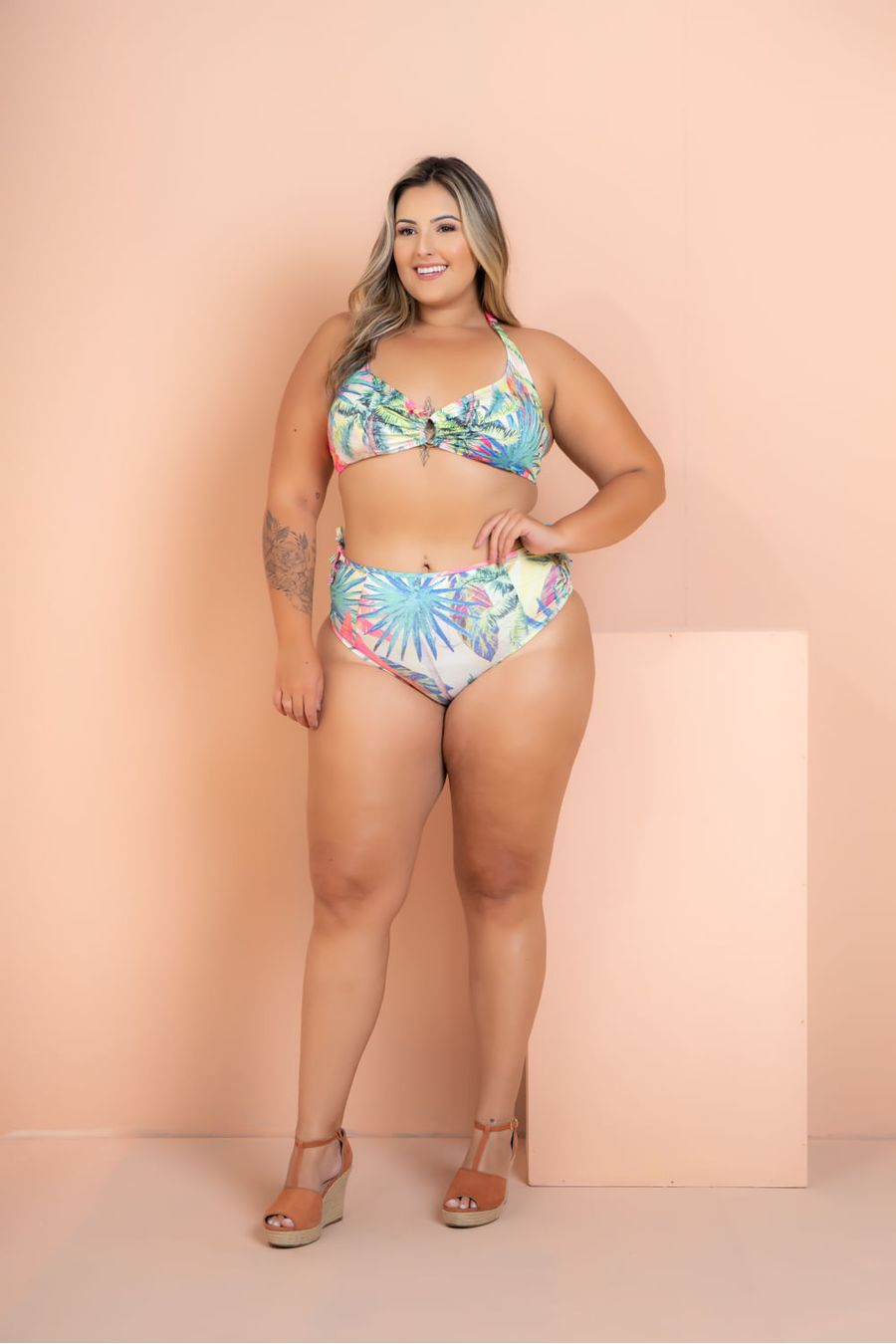 Biquíni Com Argola Coqueiro Plus Size