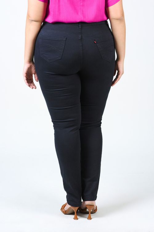 Calça skinny color plus size preto