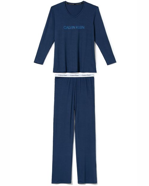 Pijama Longo Plus Size Feminino Calvin Klein Viscolycra