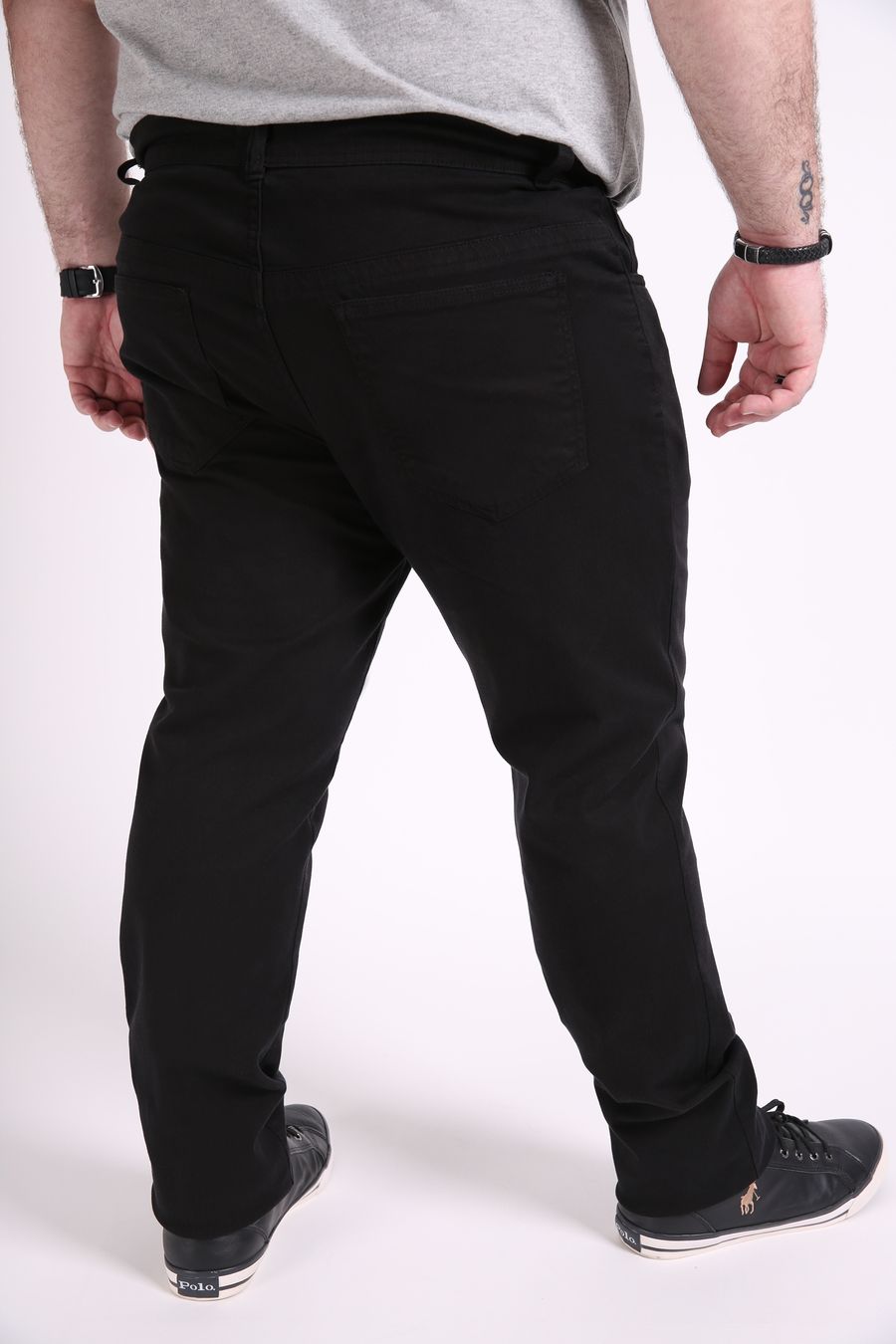 Calça masculina sarja plus size preto